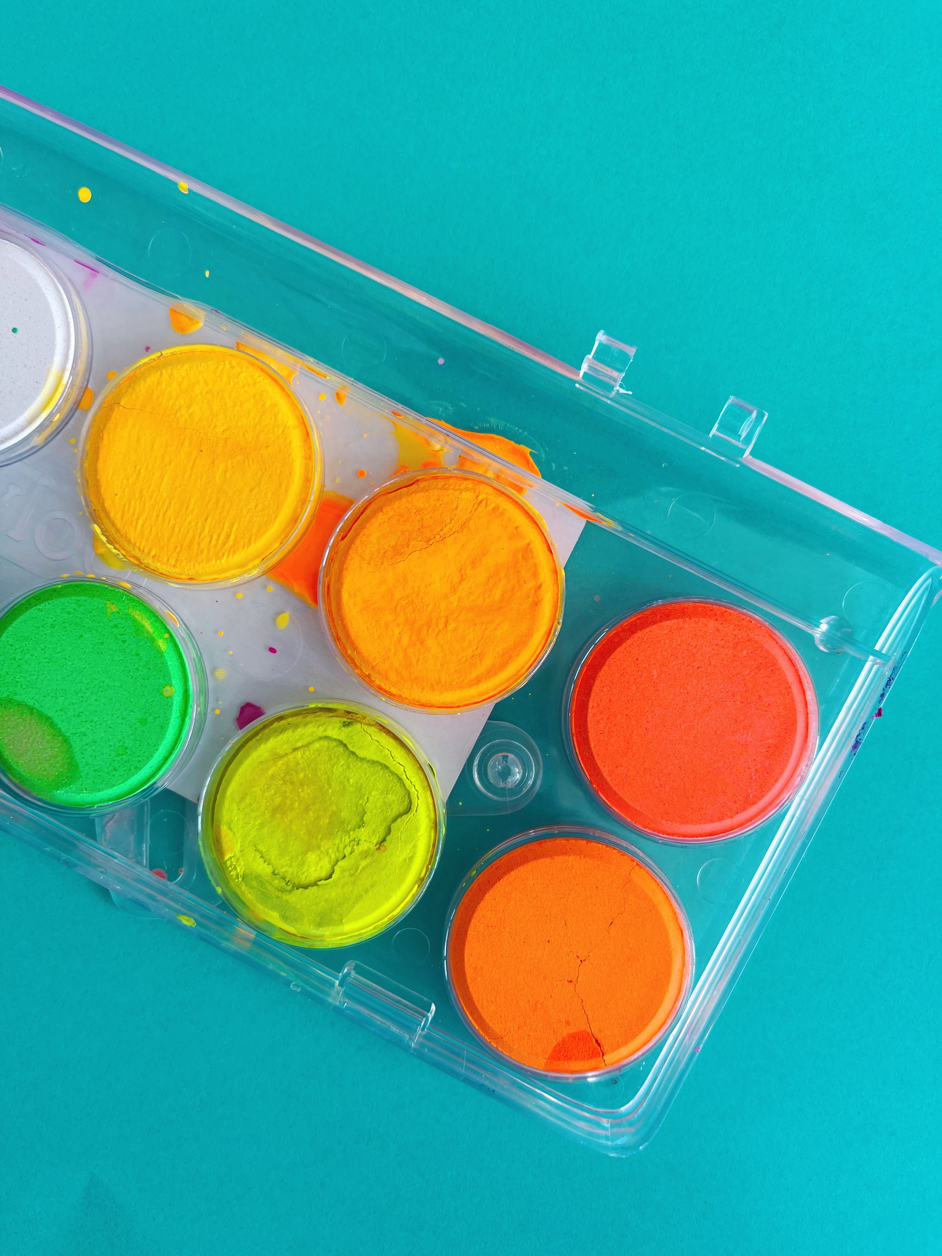 OOLY Chroma Blends Watercolor Paint Set, 12-Colors, Neon 