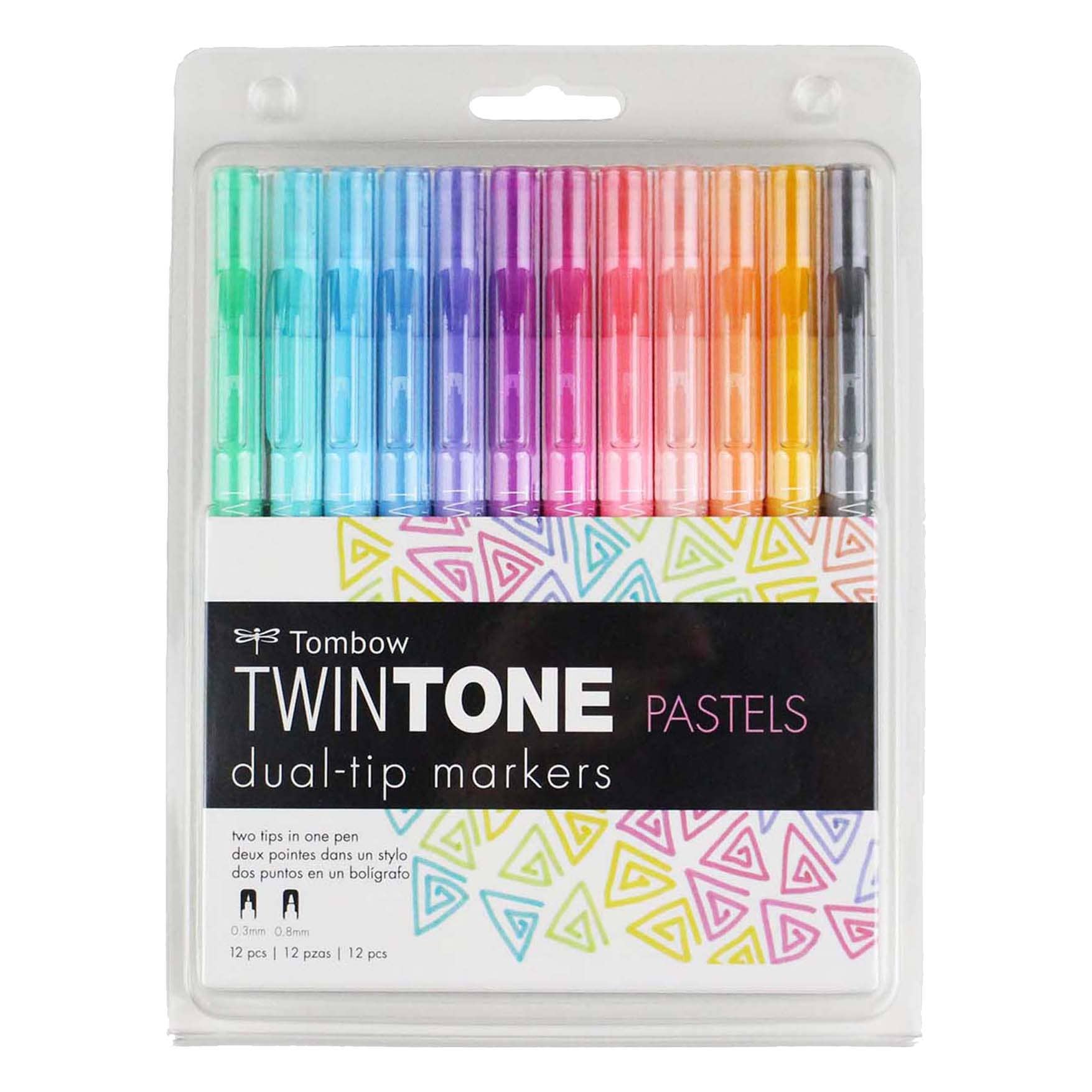 Tombow Dual Brush Pen Art Markers, Pastel, 6-Pack